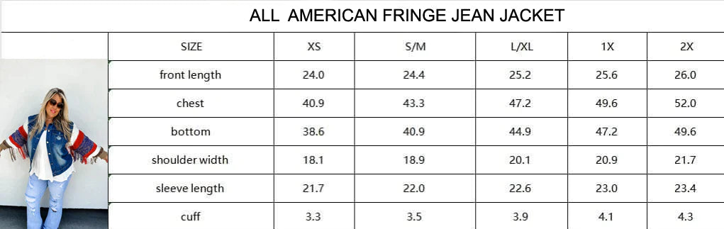 PREORDER: All American Fringe Denim Jacket