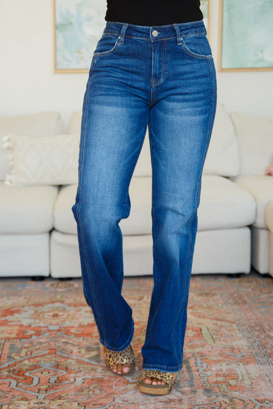 Addison Mid Rise Straight Jeans