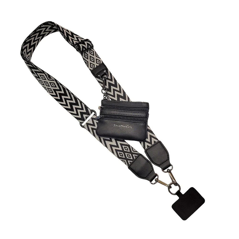 PREORDER: Clip & Go Strap With Pouch Chevron Collection In Assorted Colors