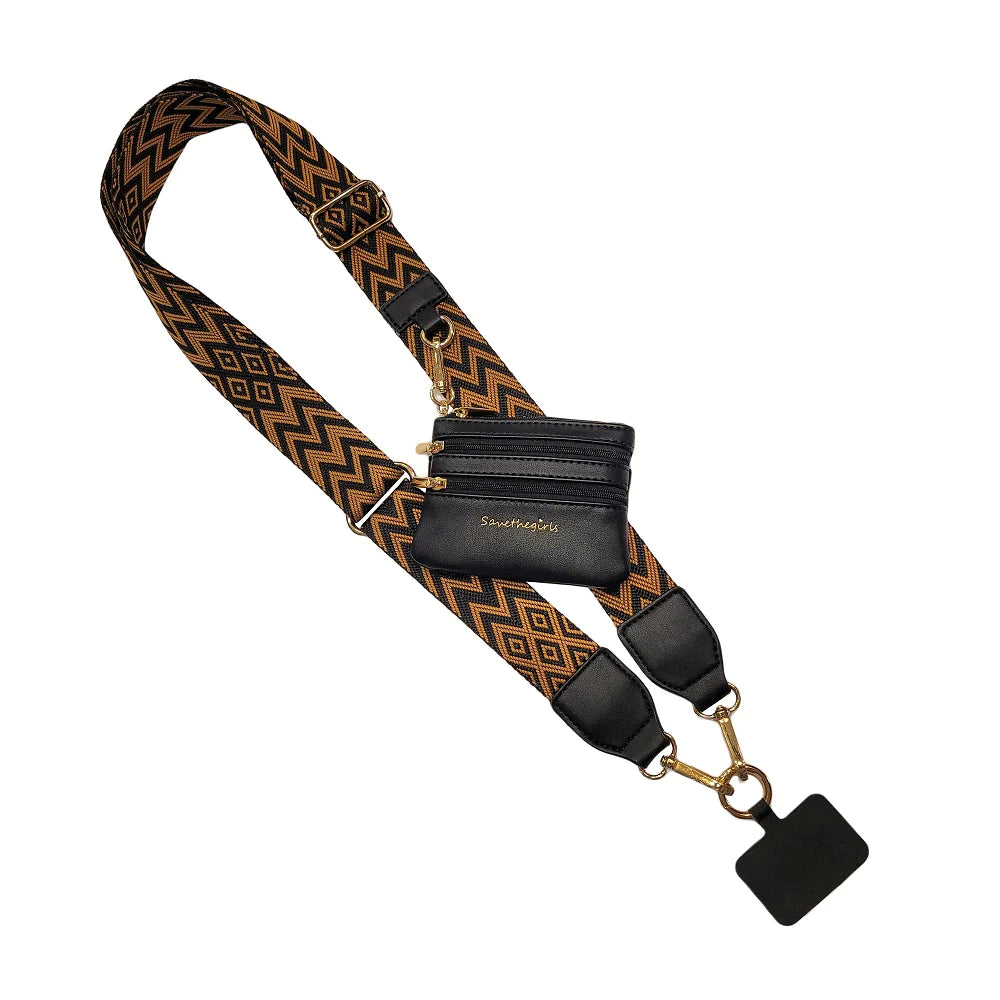 PREORDER: Clip & Go Strap With Pouch Chevron Collection In Assorted Colors