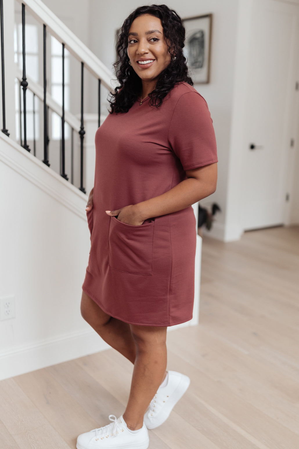 Easy Day Patch Pocket T-Shirt Dress