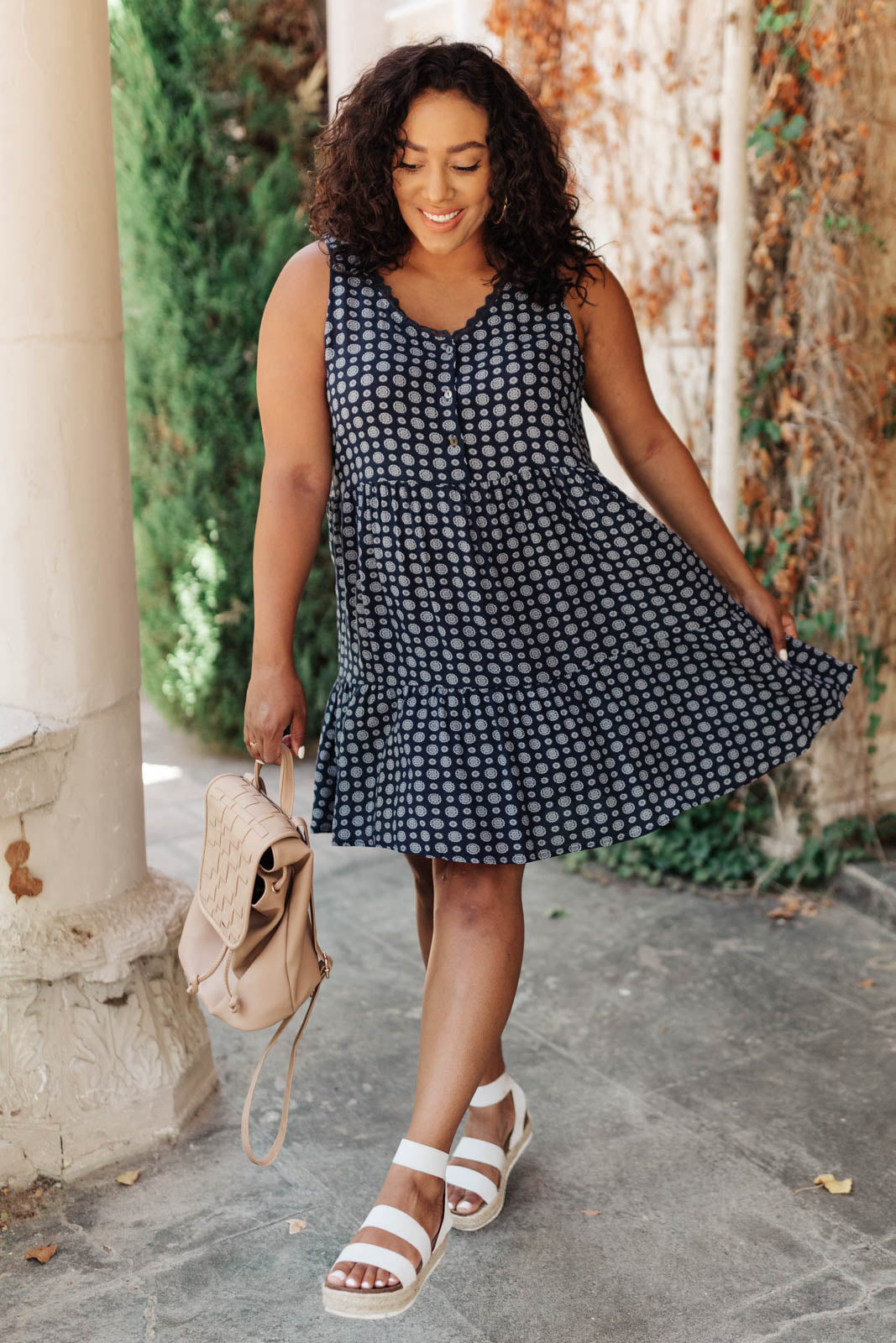 Later Days Dress in Navy