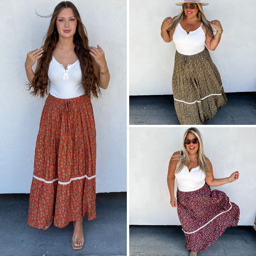 PREORDER: Hippie Chic Skirt In Three Colors