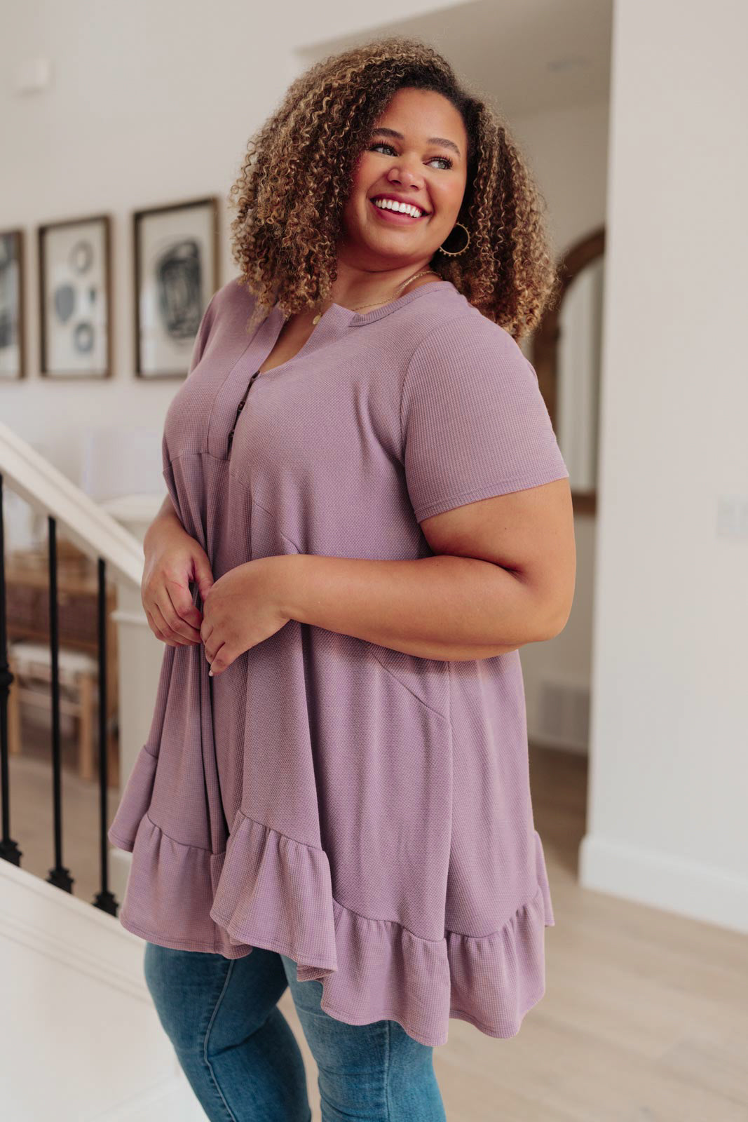 Sweet Breeze Tunic Dress in Lavender