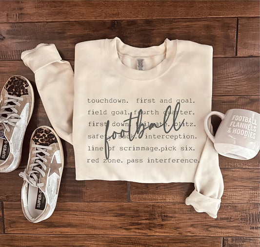 PREORDER: Football Words Sweatshirt