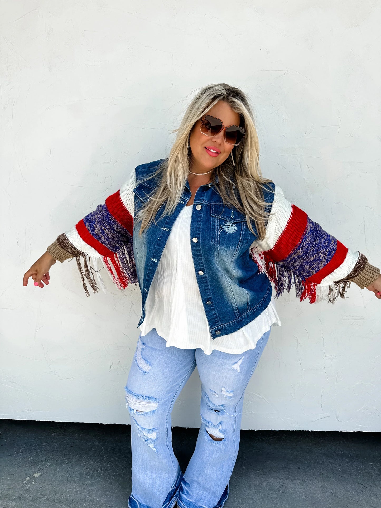 PREORDER: All American Fringe Denim Jacket