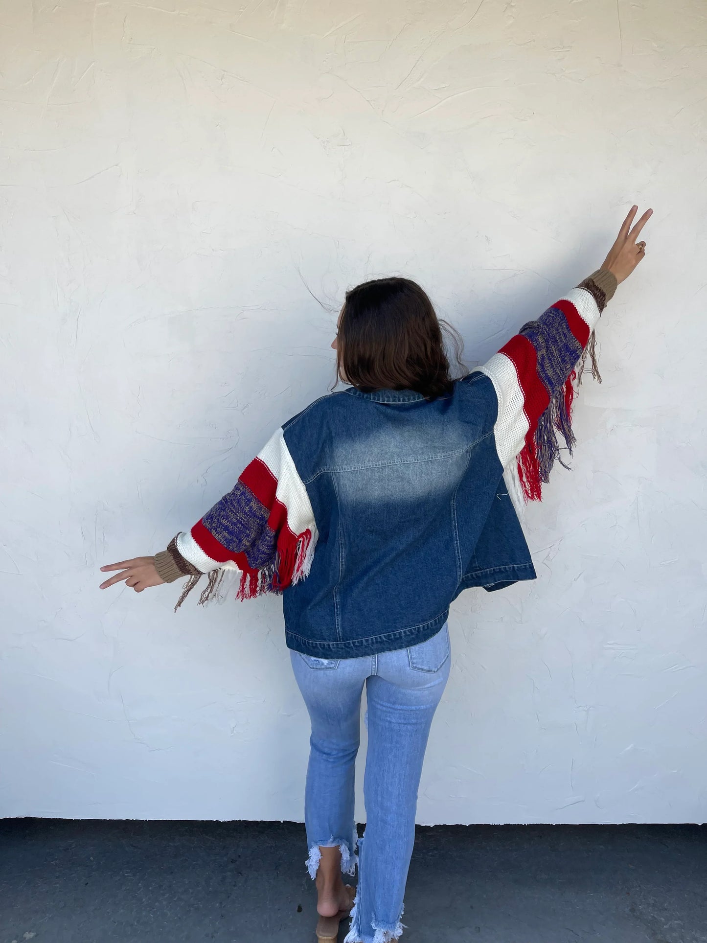 PREORDER: All American Fringe Denim Jacket